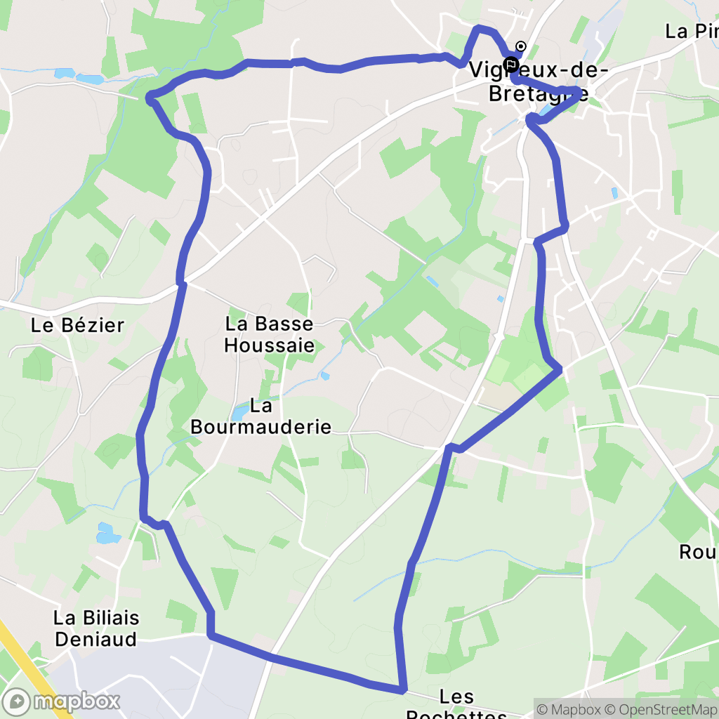 Vigneux-de-Bretagne : carte du parcours de randonnée - France