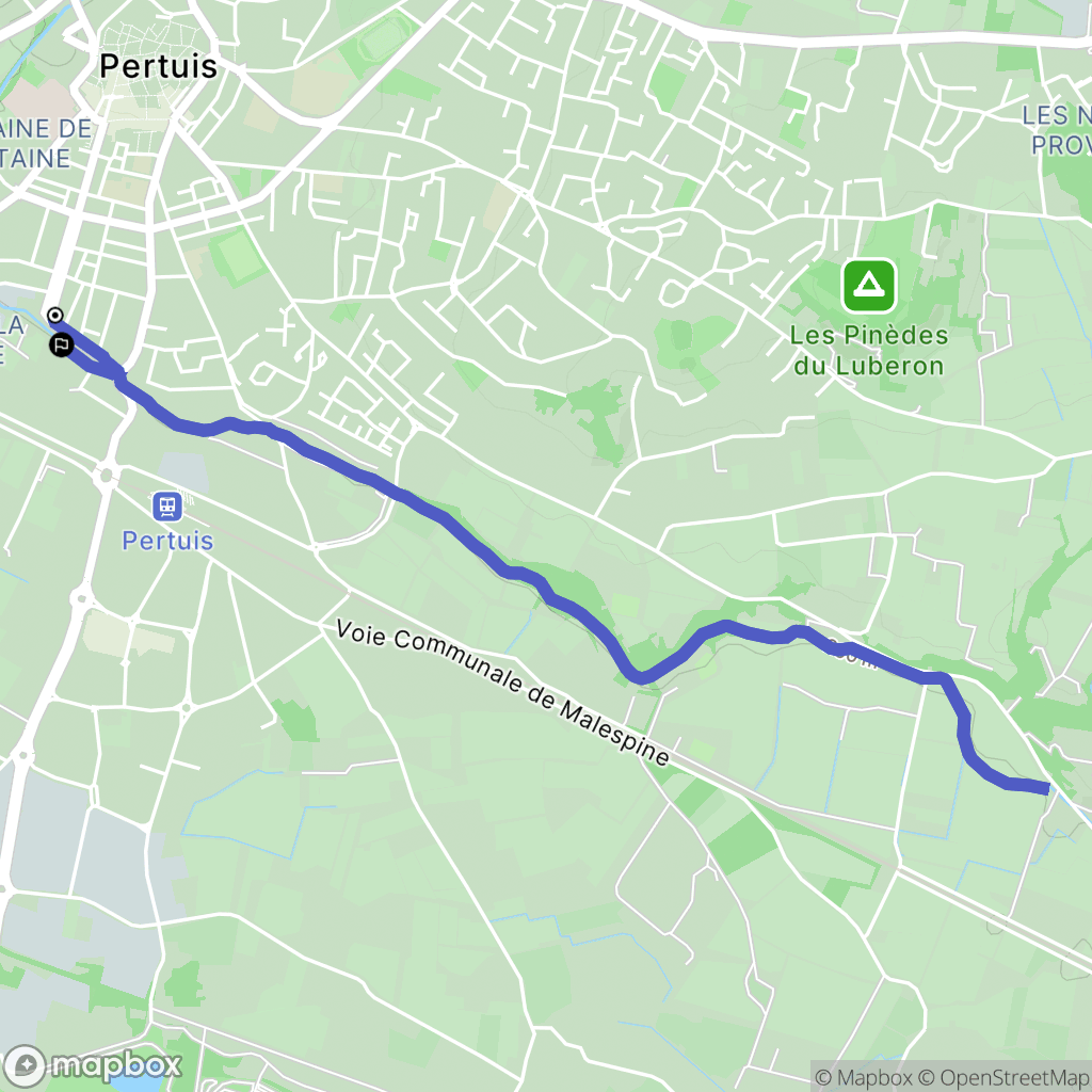 Pertuis : carte du parcours de randonnée - France