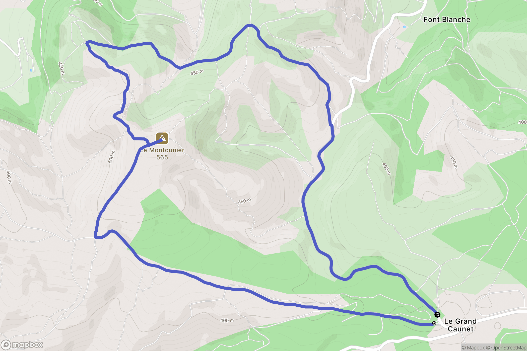 Ceyreste : carte du parcours de randonnée - France