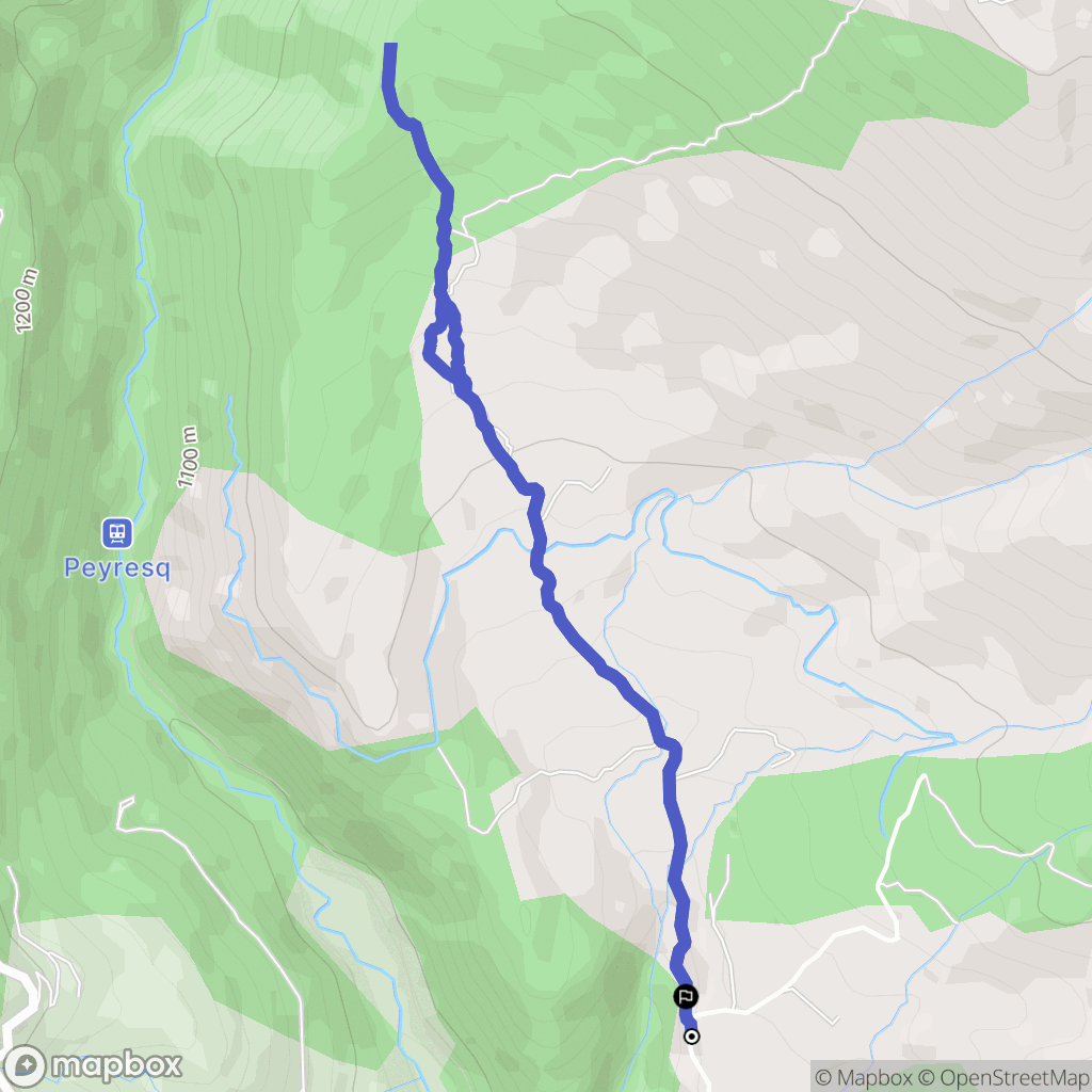 Méailles : carte du parcours de randonnée - France