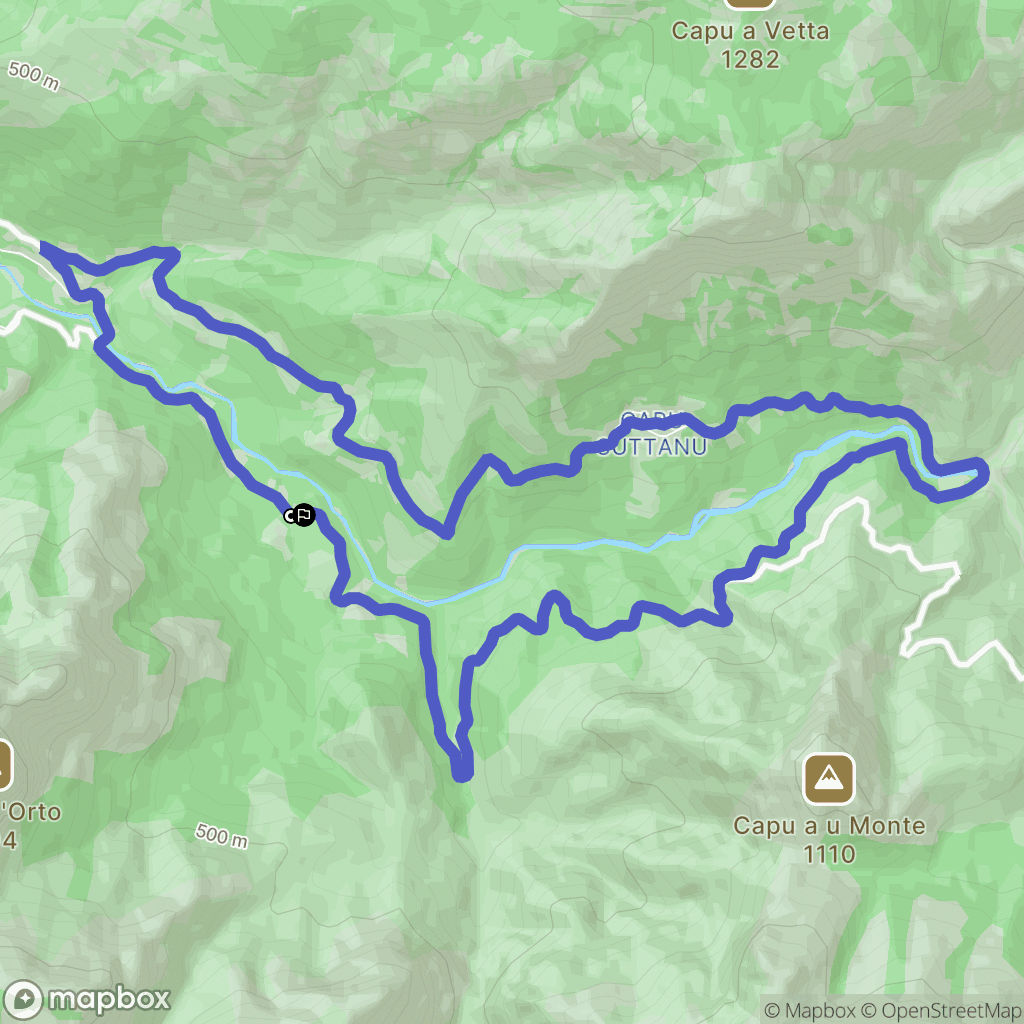 Ota : carte du parcours de randonnée - France