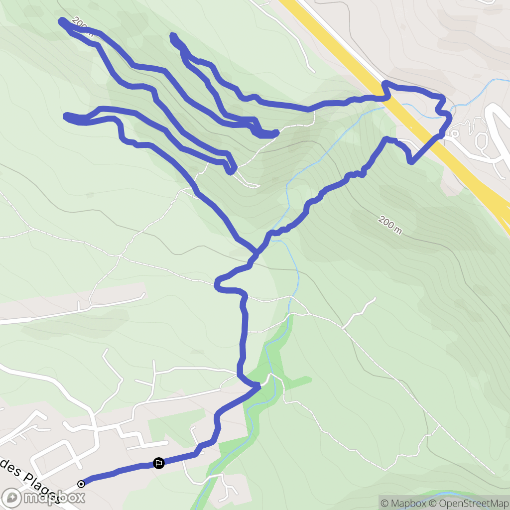 Saint-Paul : carte du parcours de randonnée - France