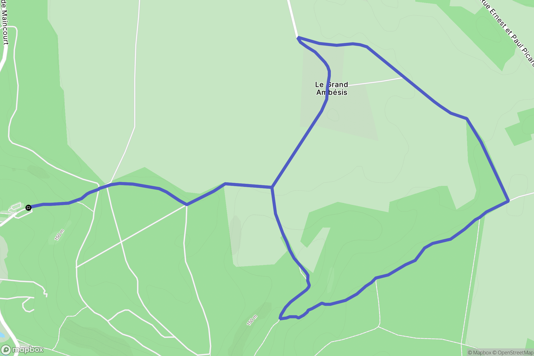 Lévis-Saint-Nom : carte du parcours de randonnée - France