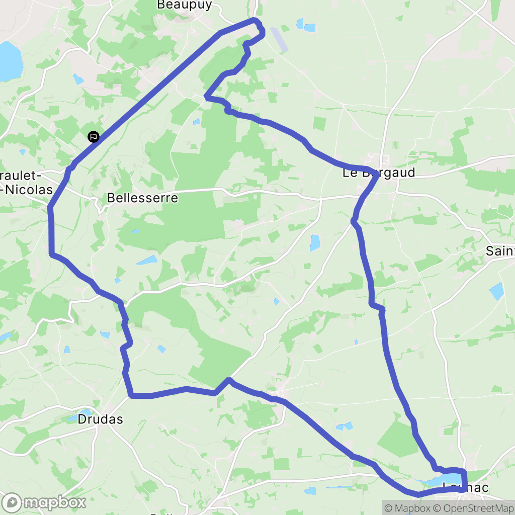 Lagraulet-Saint-Nicolas : carte du parcours de randonnée - France