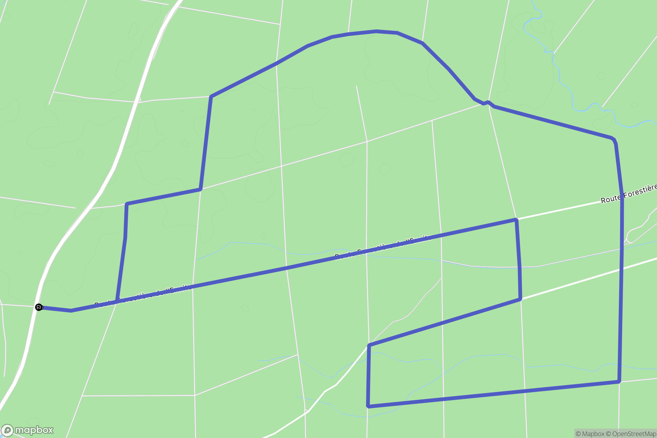 Haguenau : carte du parcours de randonnée - France