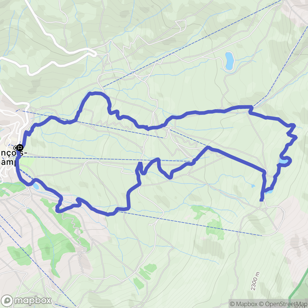 Saint-François-Longchamp : carte du parcours de randonnée - France