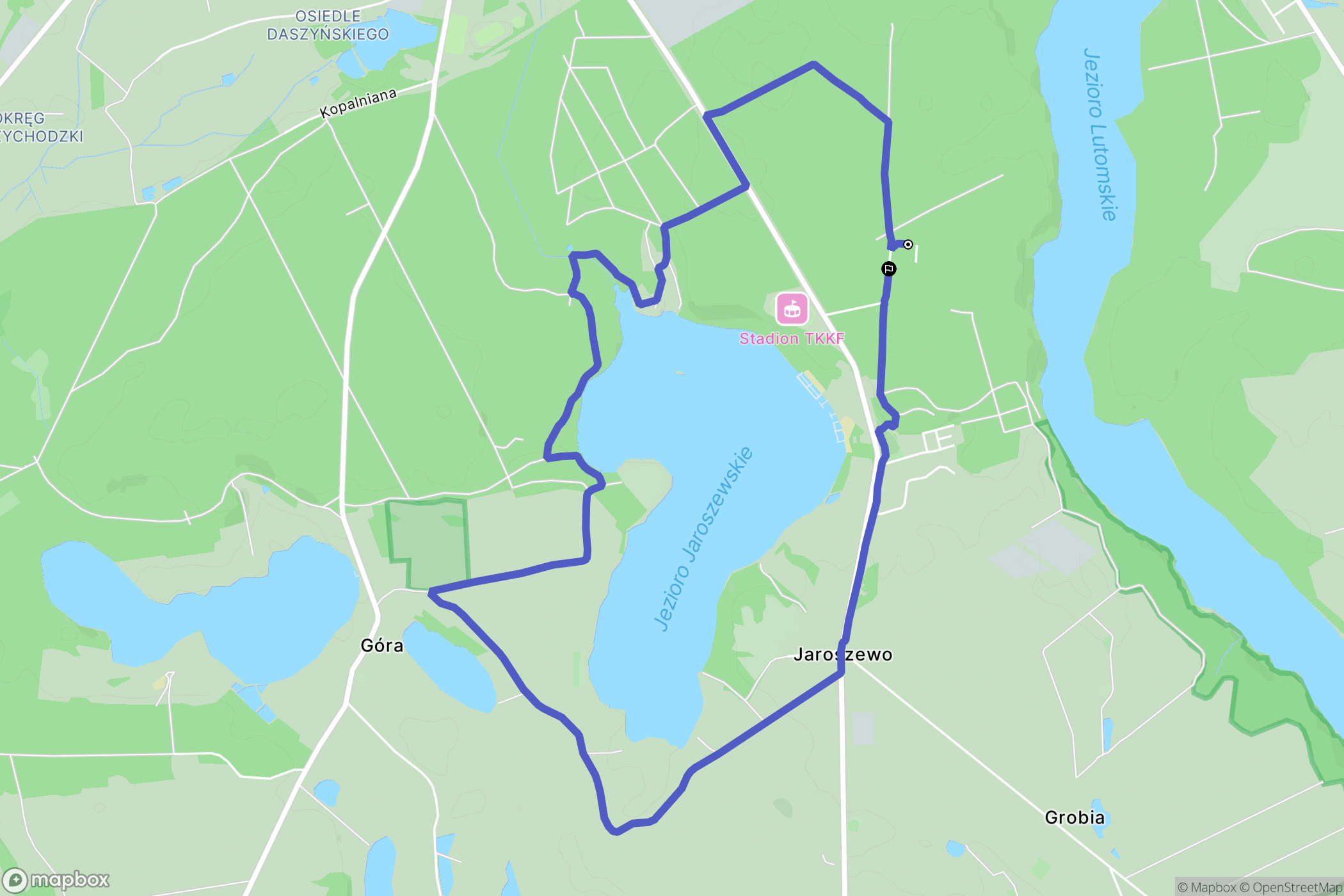 Sieraków: mapa trasy - Poland