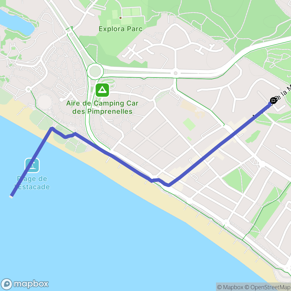 Saint-Jean-de-Monts : carte du parcours de randonnée - France