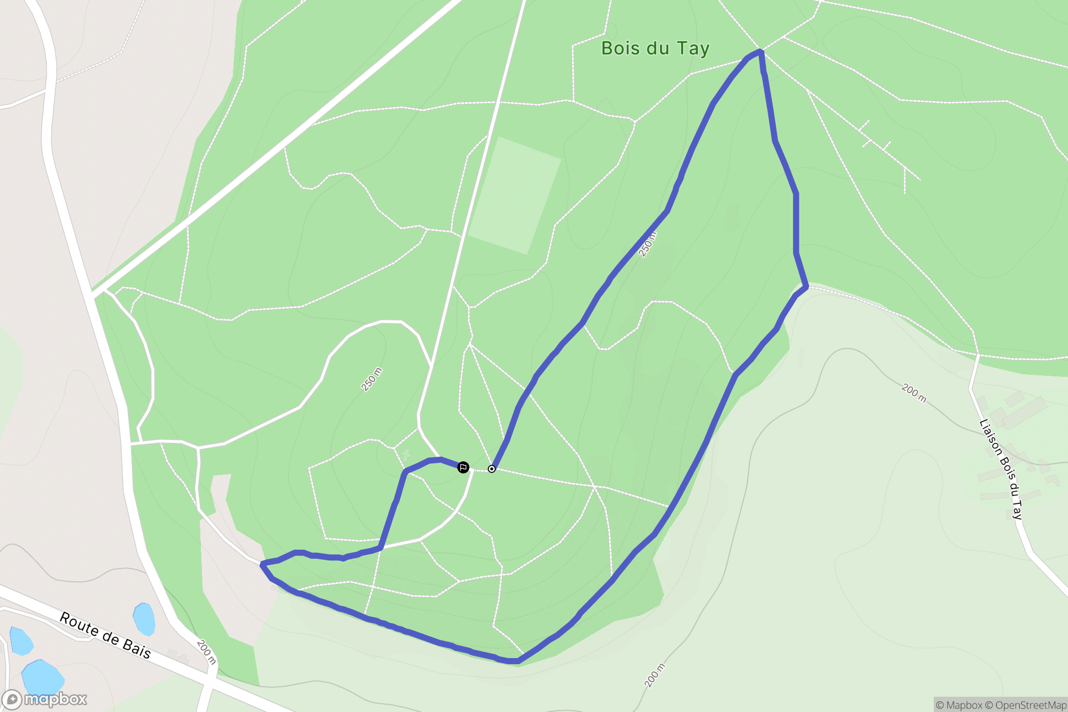 Hambers : carte du parcours de randonnée - France