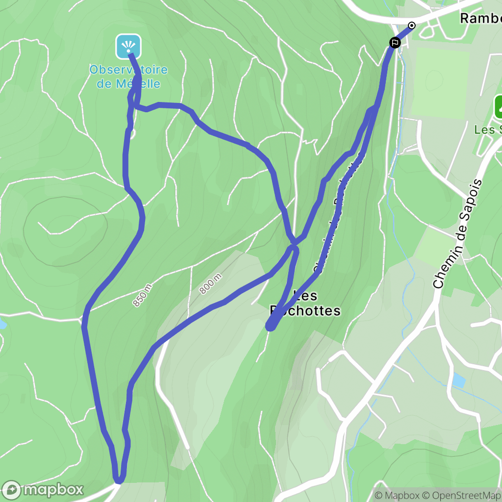 Gérardmer : carte du parcours de randonnée - France