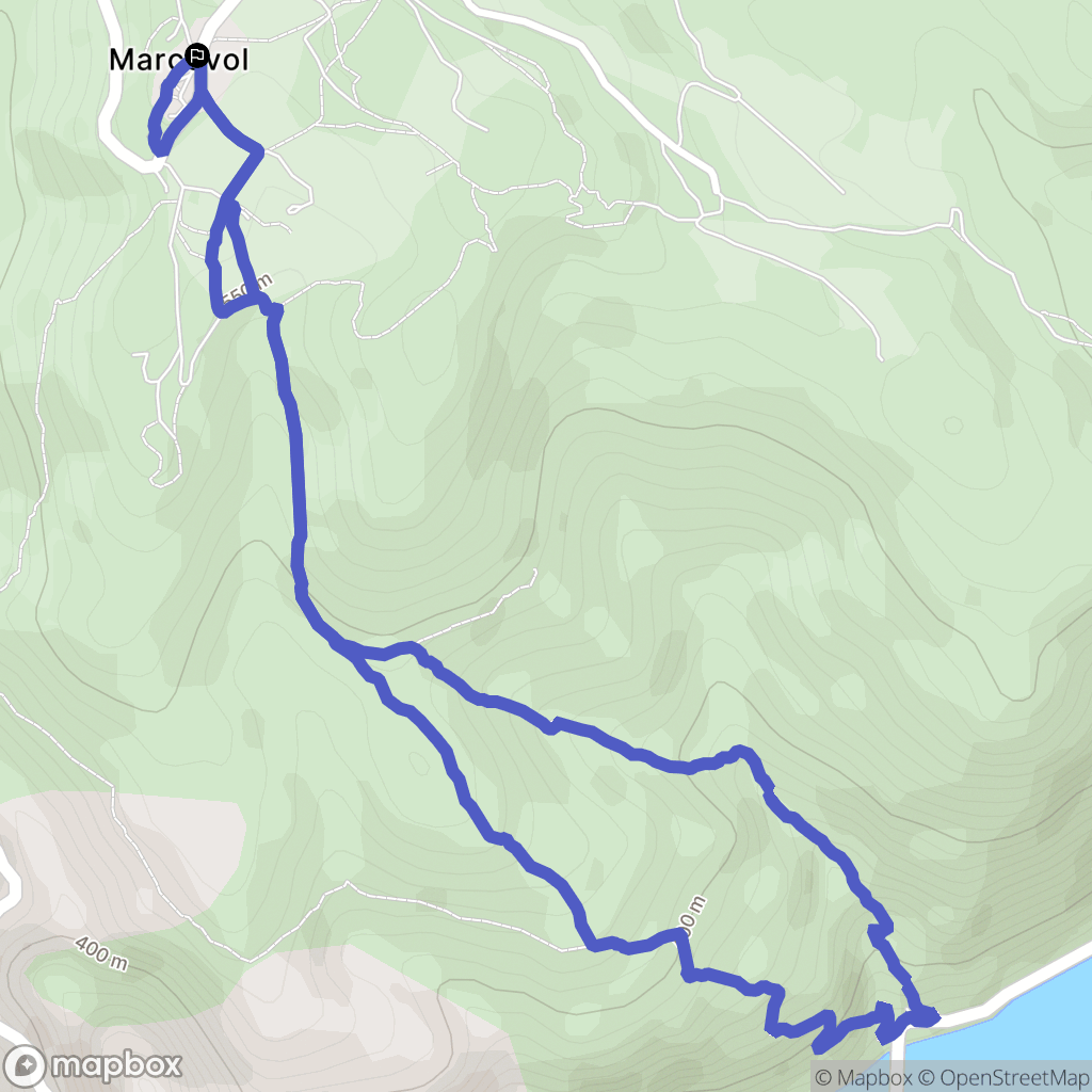 Arboussols : carte du parcours de randonnée - France