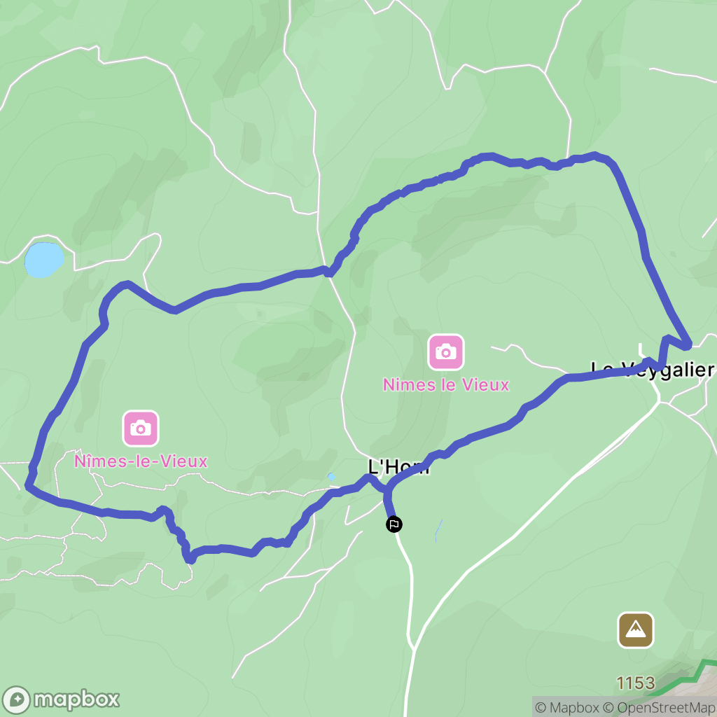 Fraissinet-de-Fourques : carte du parcours de randonnée - France
