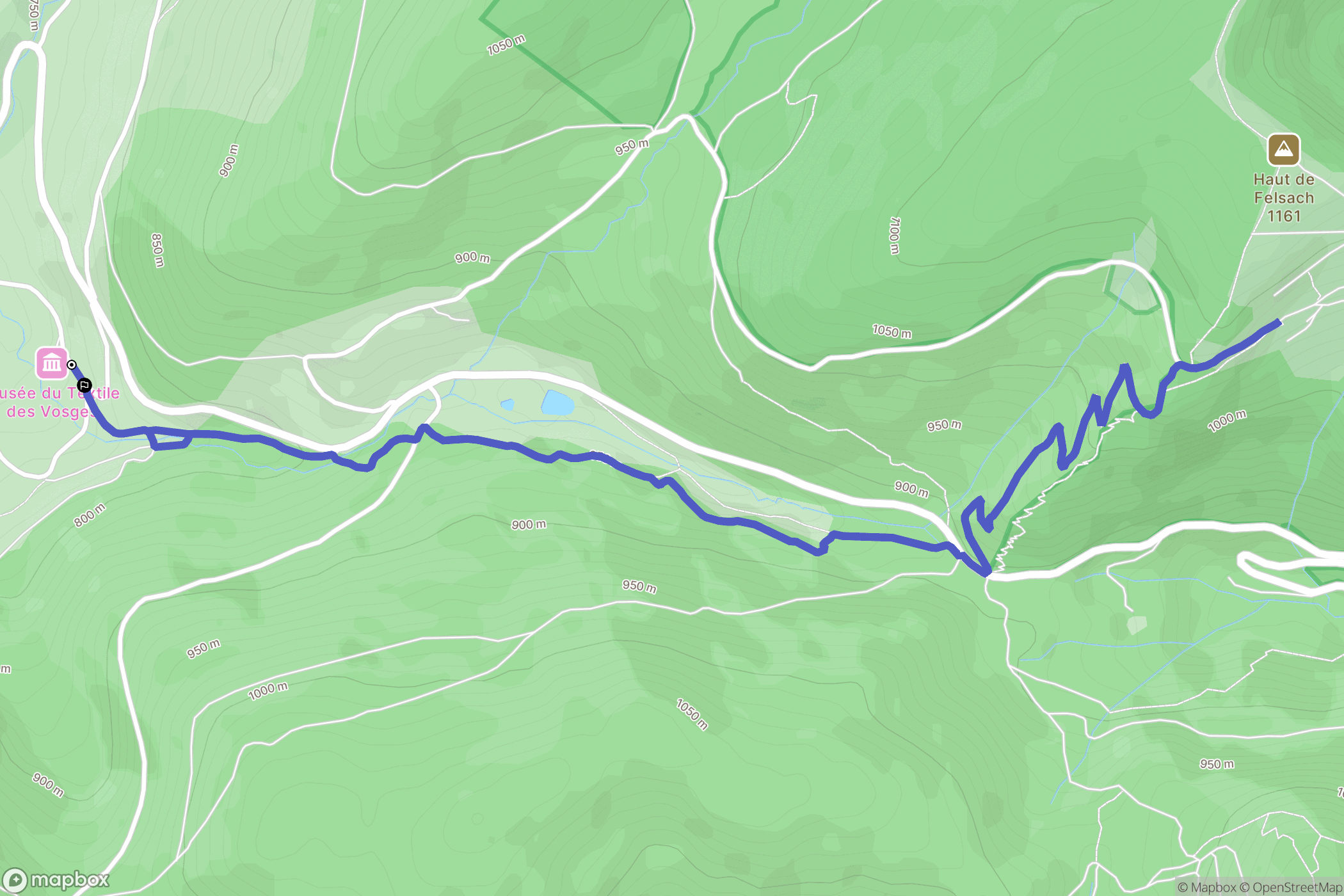 Ventron : carte du parcours de randonnée - France