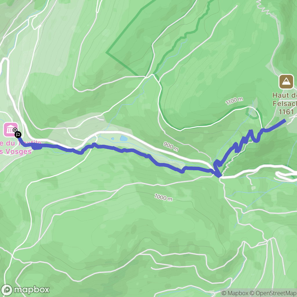 Ventron : carte du parcours de randonnée - France