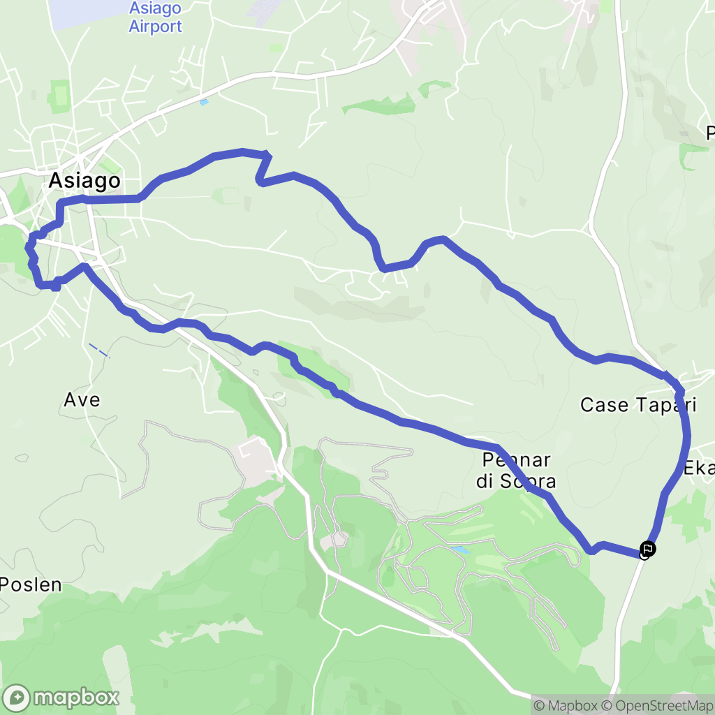 : carte du parcours de randonnée - Italy
