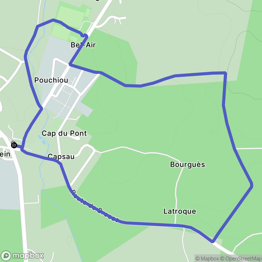 Garein : carte du parcours de randonnée - France