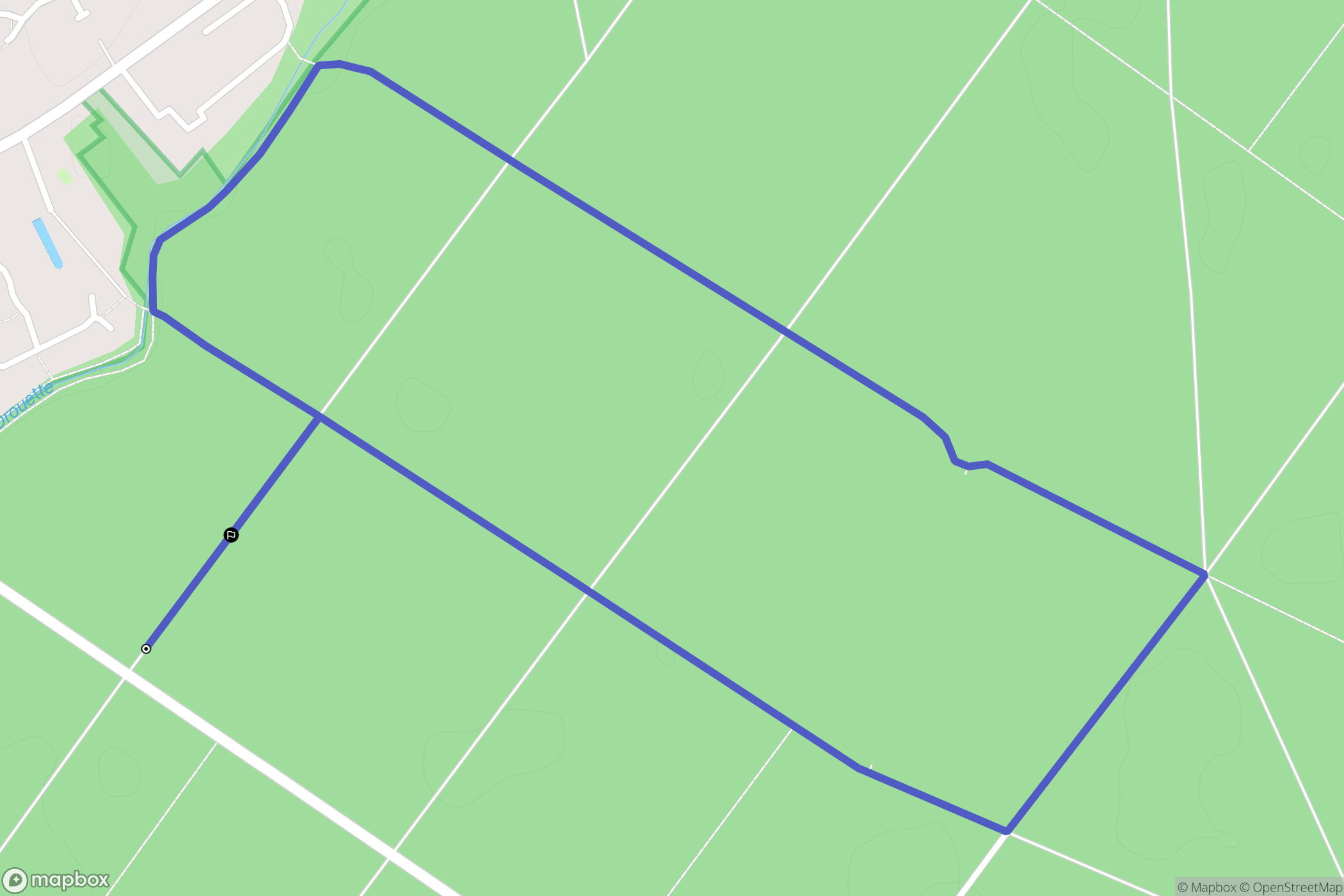 Rambouillet : carte du parcours de randonnée - France