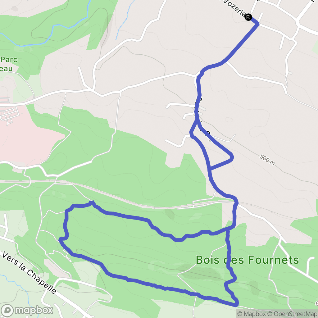 Amancy : carte du parcours de randonnée - France