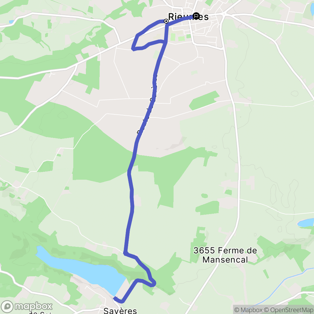 Rieumes : carte du parcours de randonnée - France