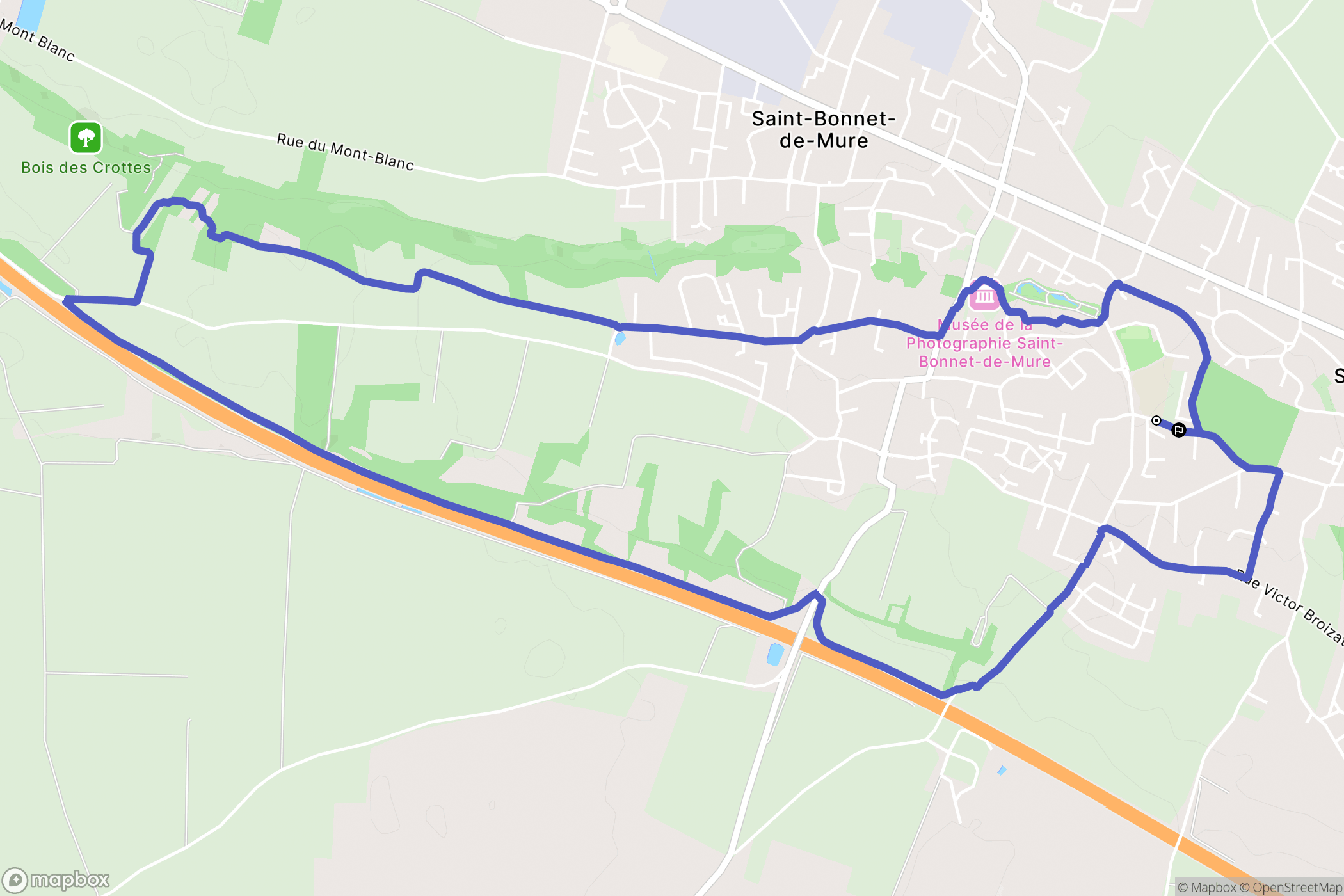 Saint-Laurent-de-Mure : carte du parcours de randonnée - France