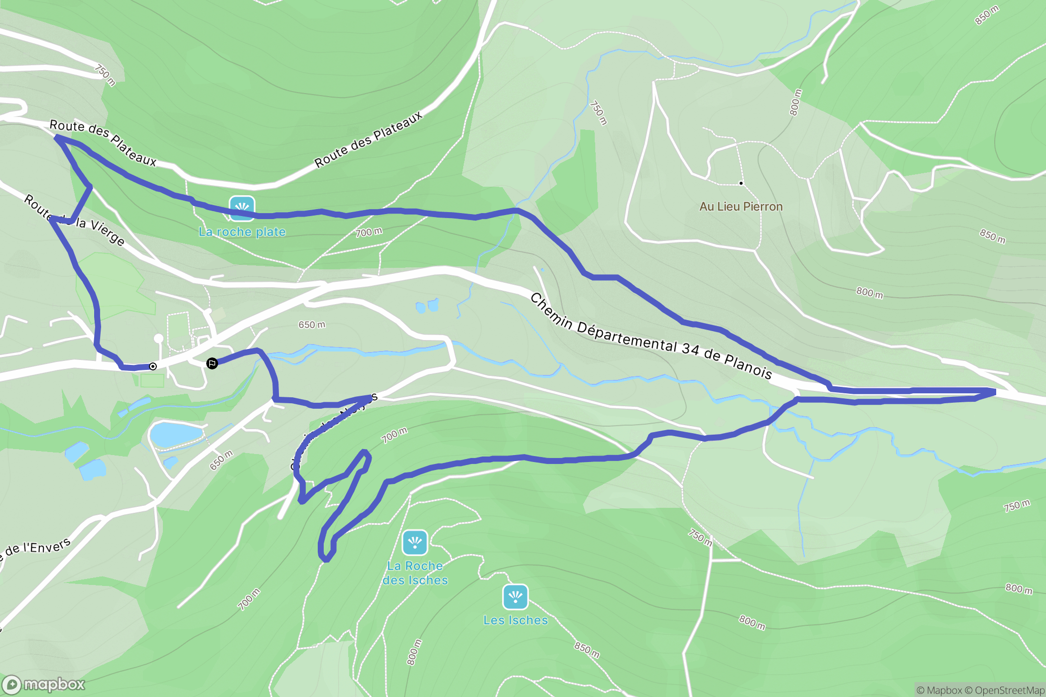 Basse-sur-le-Rupt : carte du parcours de randonnée - France