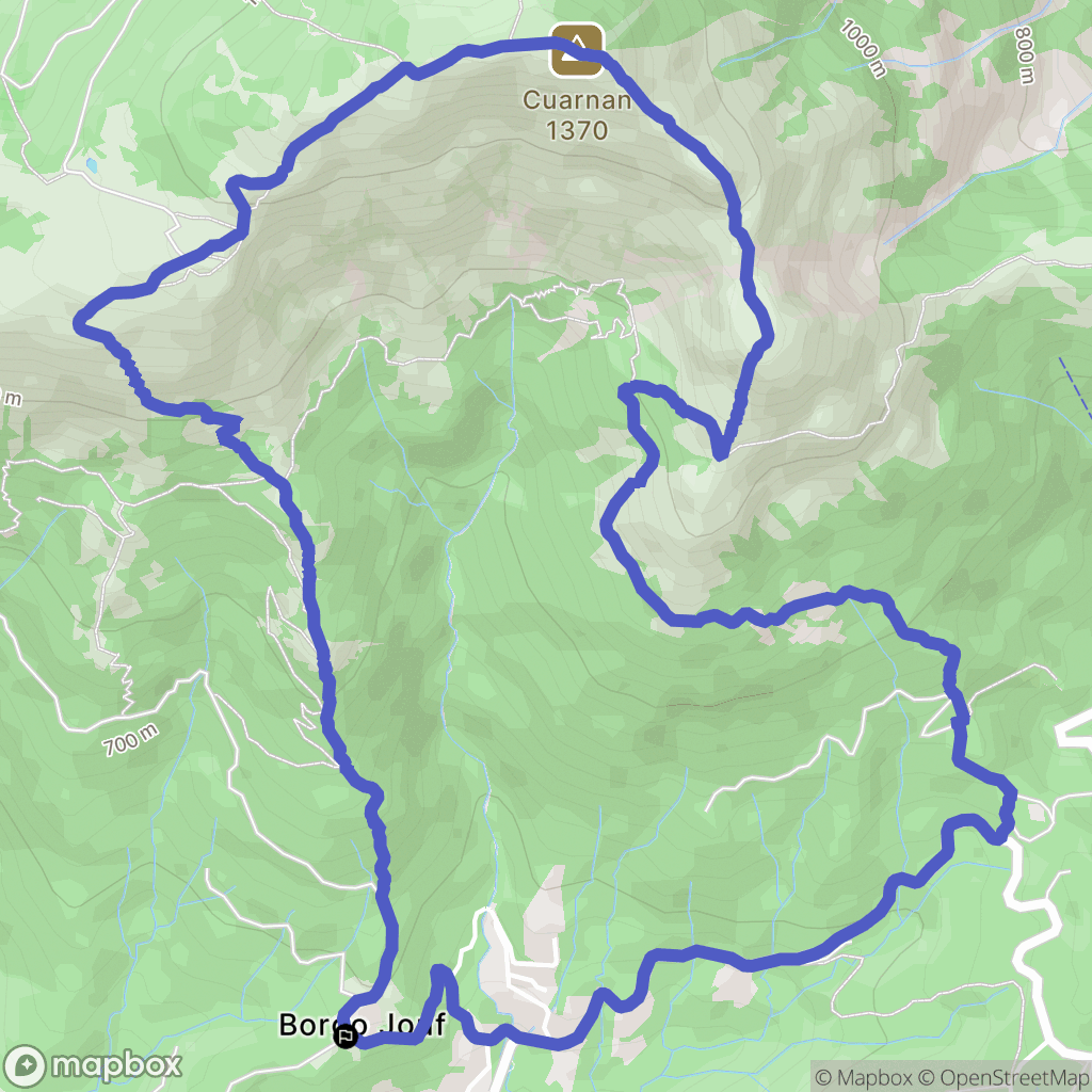 Jouf : carte du parcours de randonnée - Italy