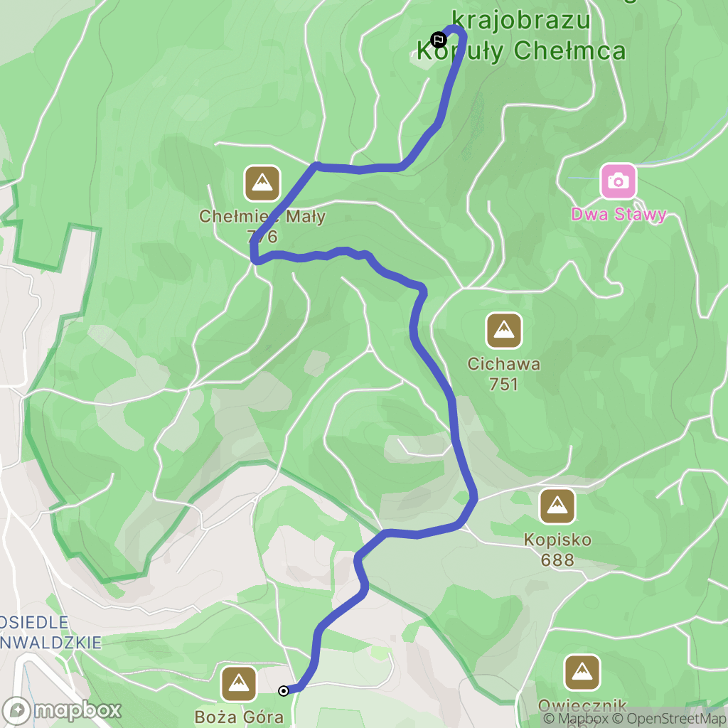 Boguszów-Gorce: mapa trasy - Poland