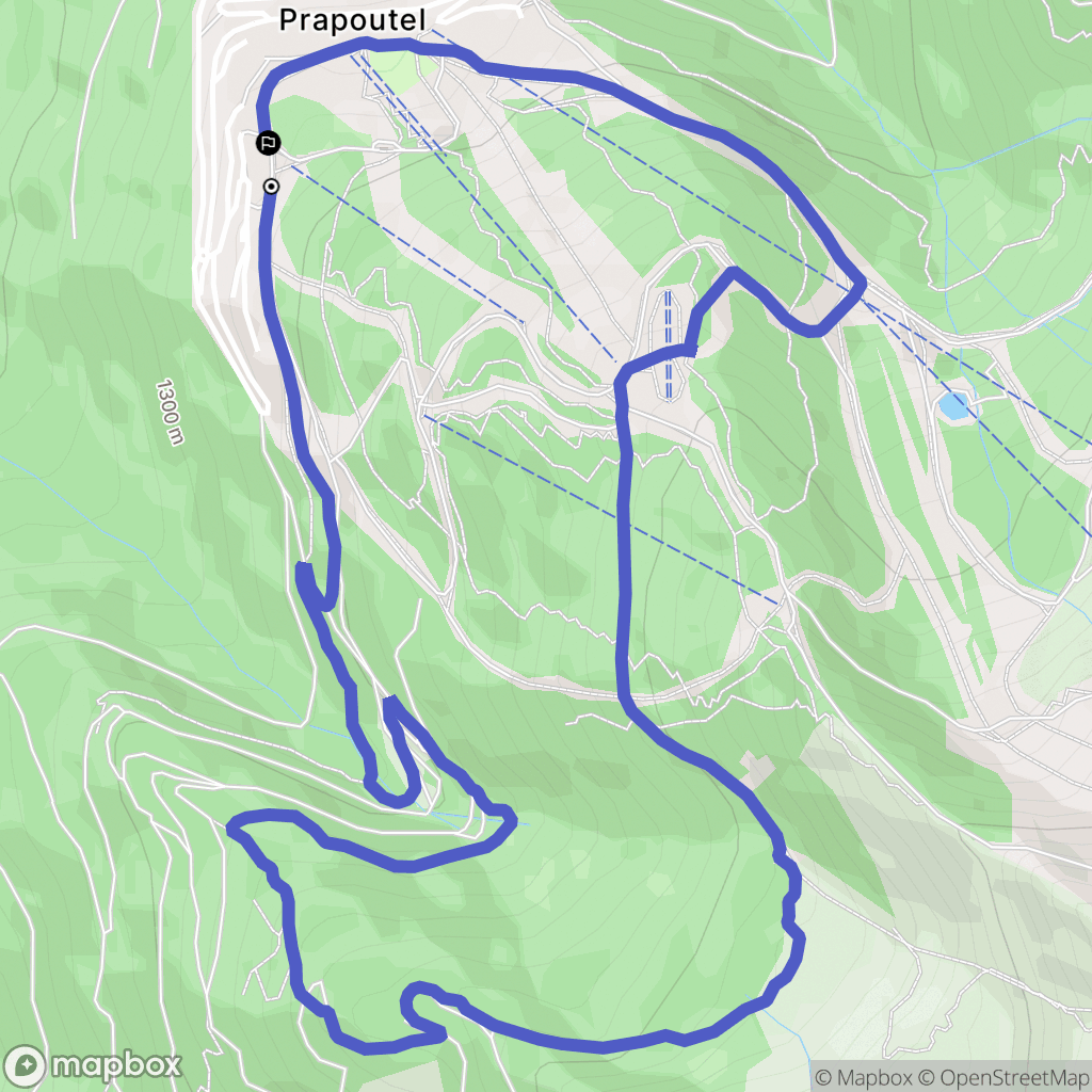Les Adrets : carte du parcours de randonnée - France