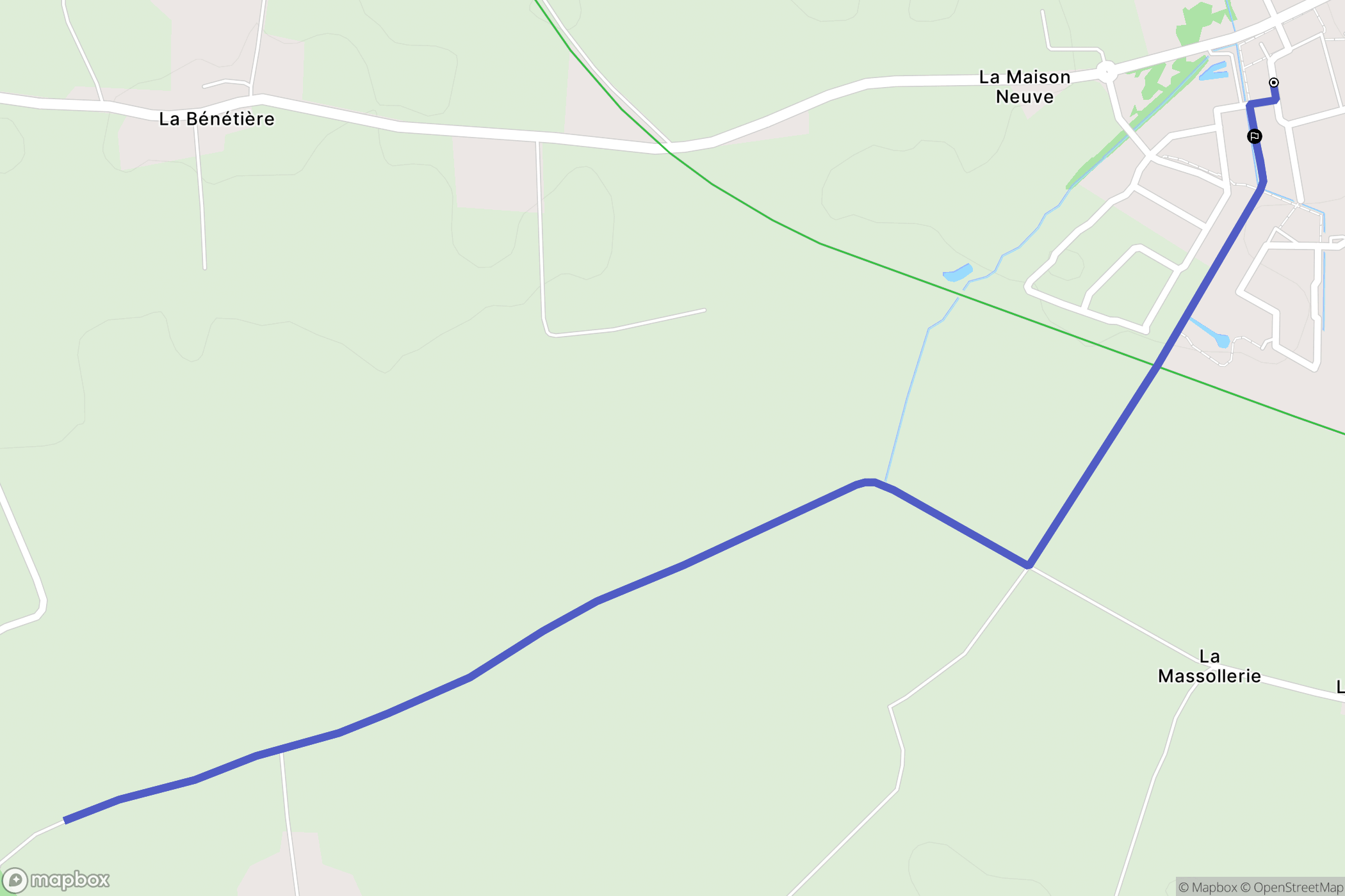 La Genétouze : carte du parcours de randonnée - France