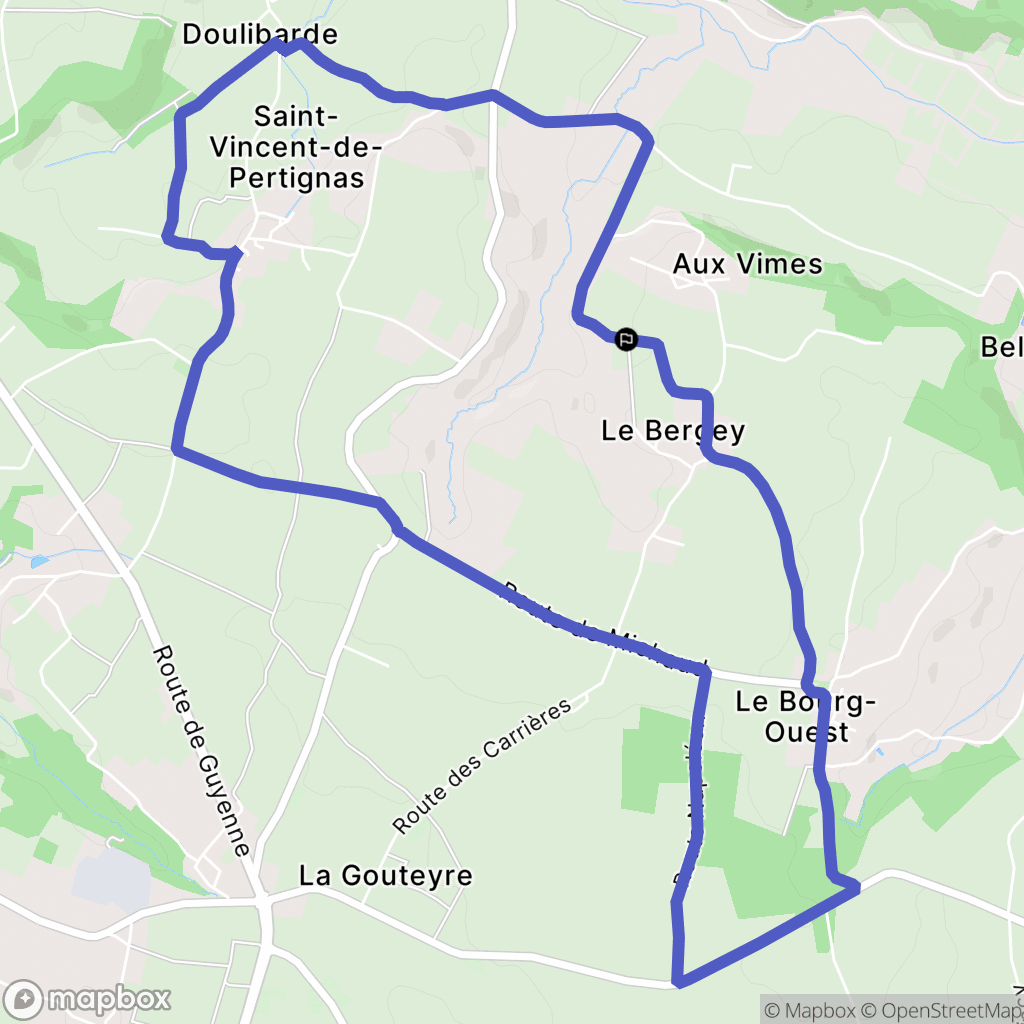 Mérignas : carte du parcours de randonnée - France