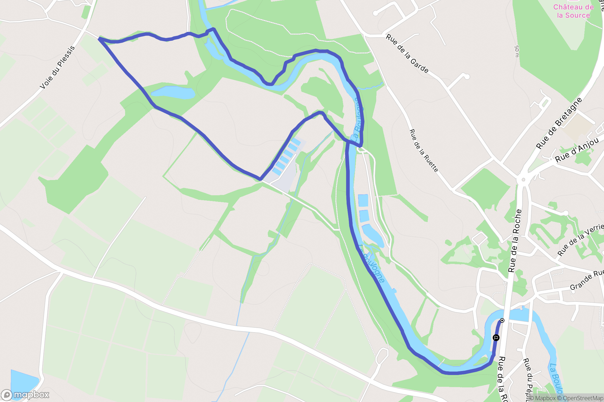 Rocheservière : carte du parcours de randonnée - France
