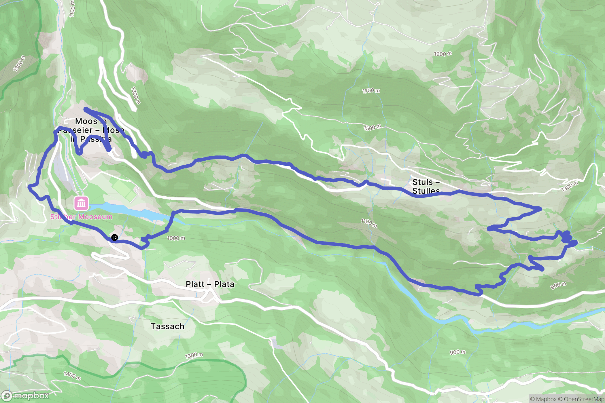  : carte du parcours de randonnée - Italy