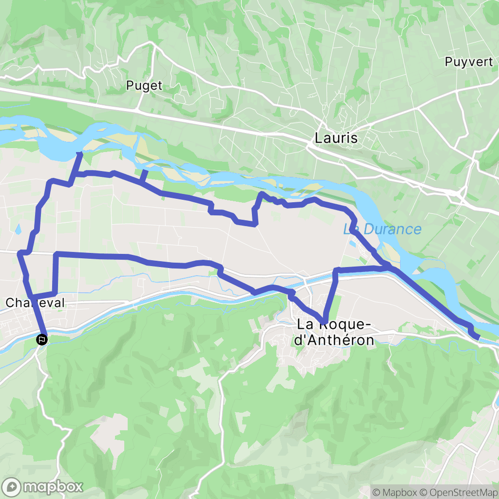 Charleval : carte du parcours de randonnée - France