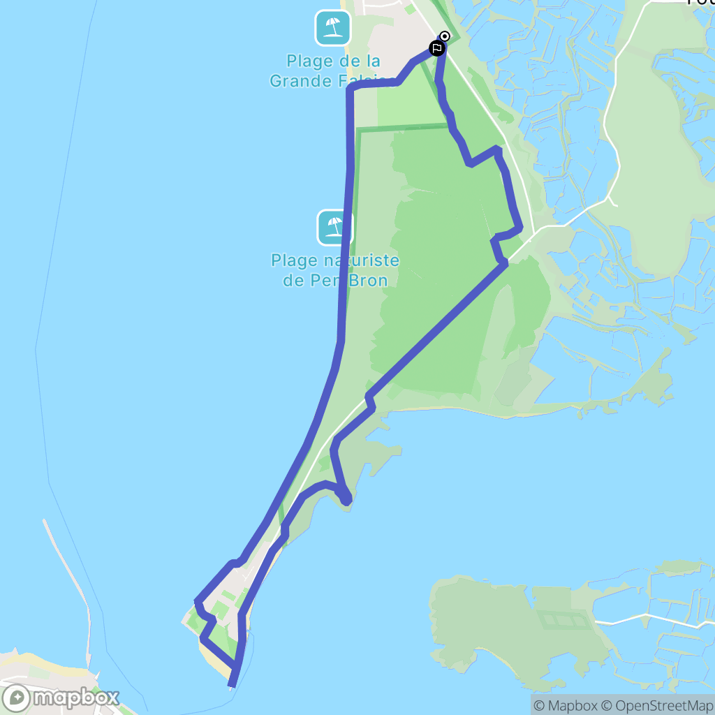 La Turballe : carte du parcours de randonnée - France