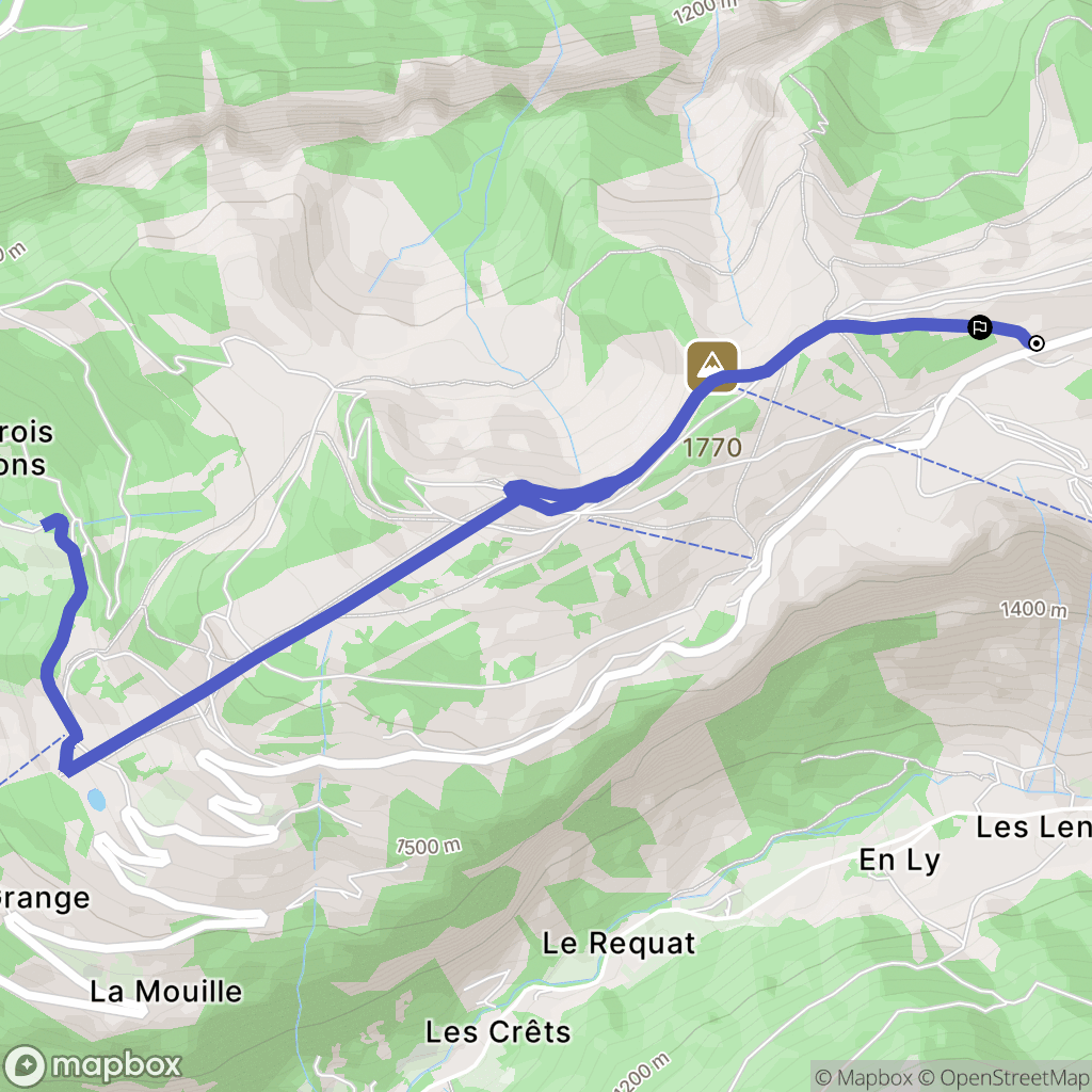 Morzine : carte du parcours de randonnée - France