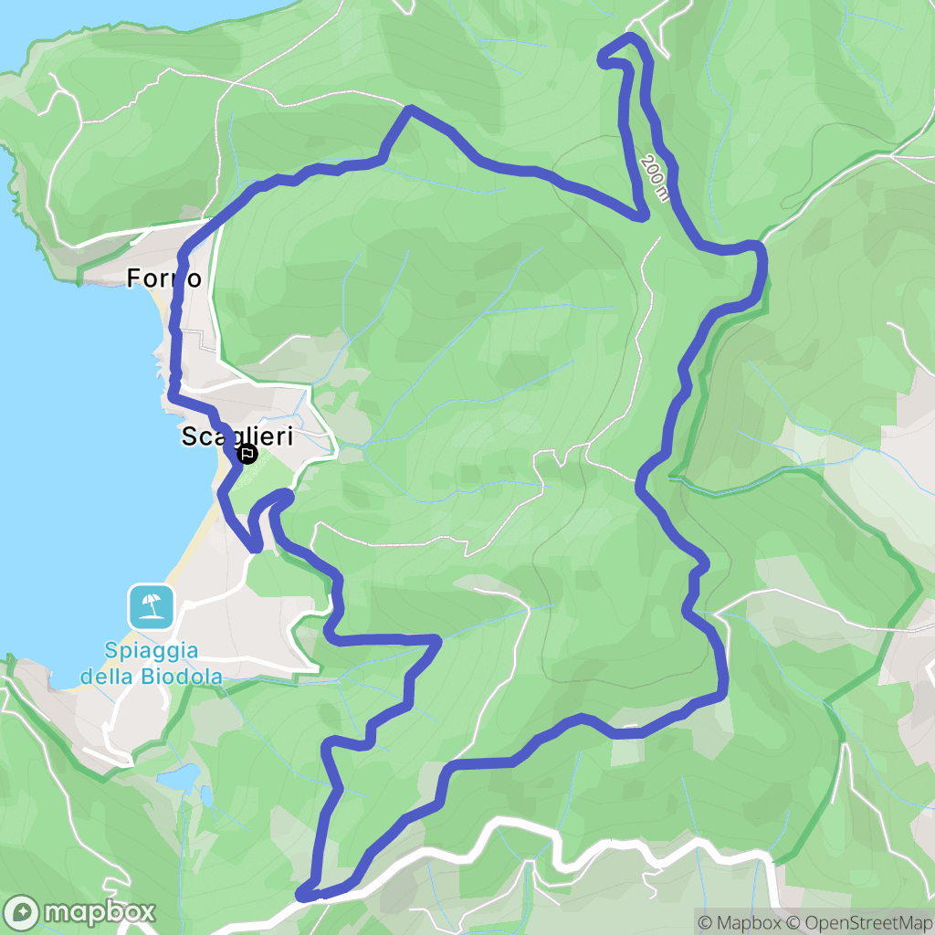 Scaglieri : carte du parcours de randonnée - Italy