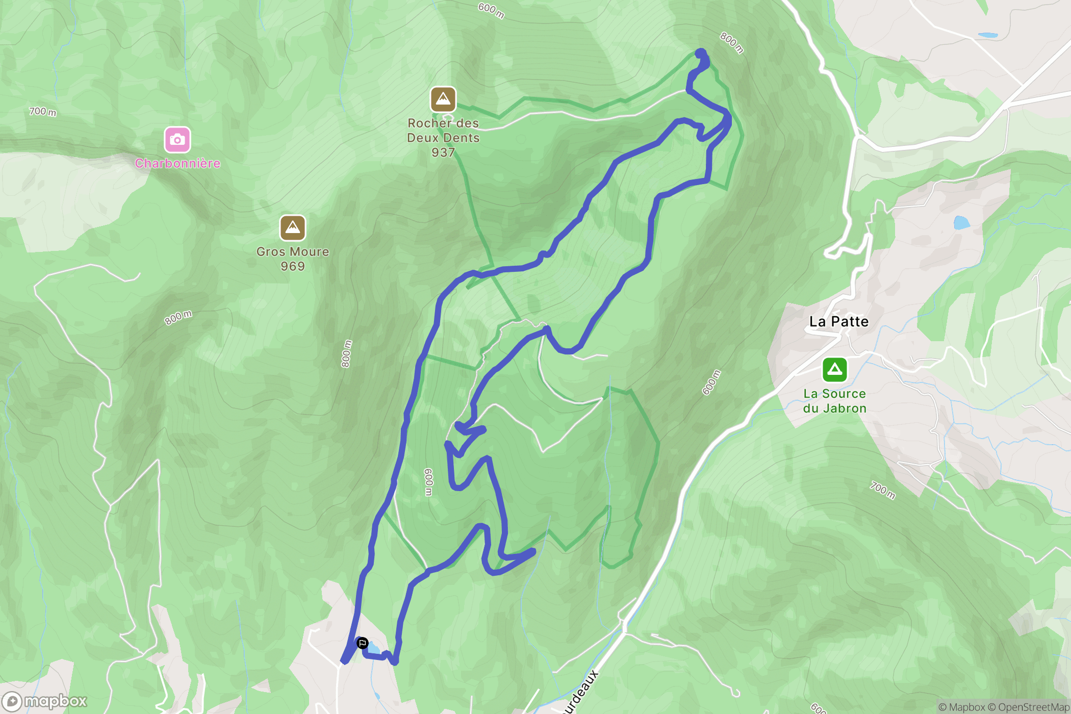 Dieulefit : carte du parcours de randonnée - France