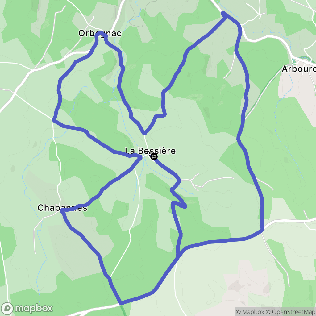 Peyre en Aubrac : carte du parcours de randonnée - France