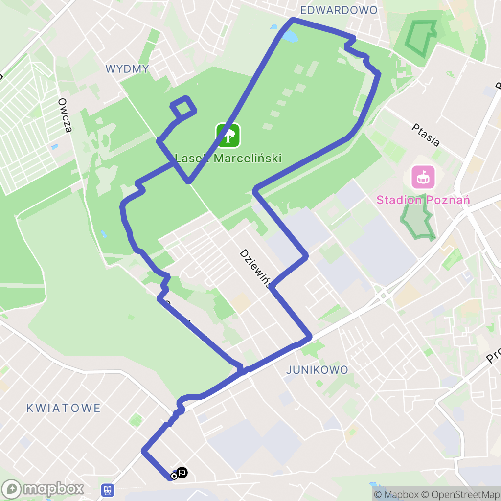 Poznań: mapa trasy - Poland