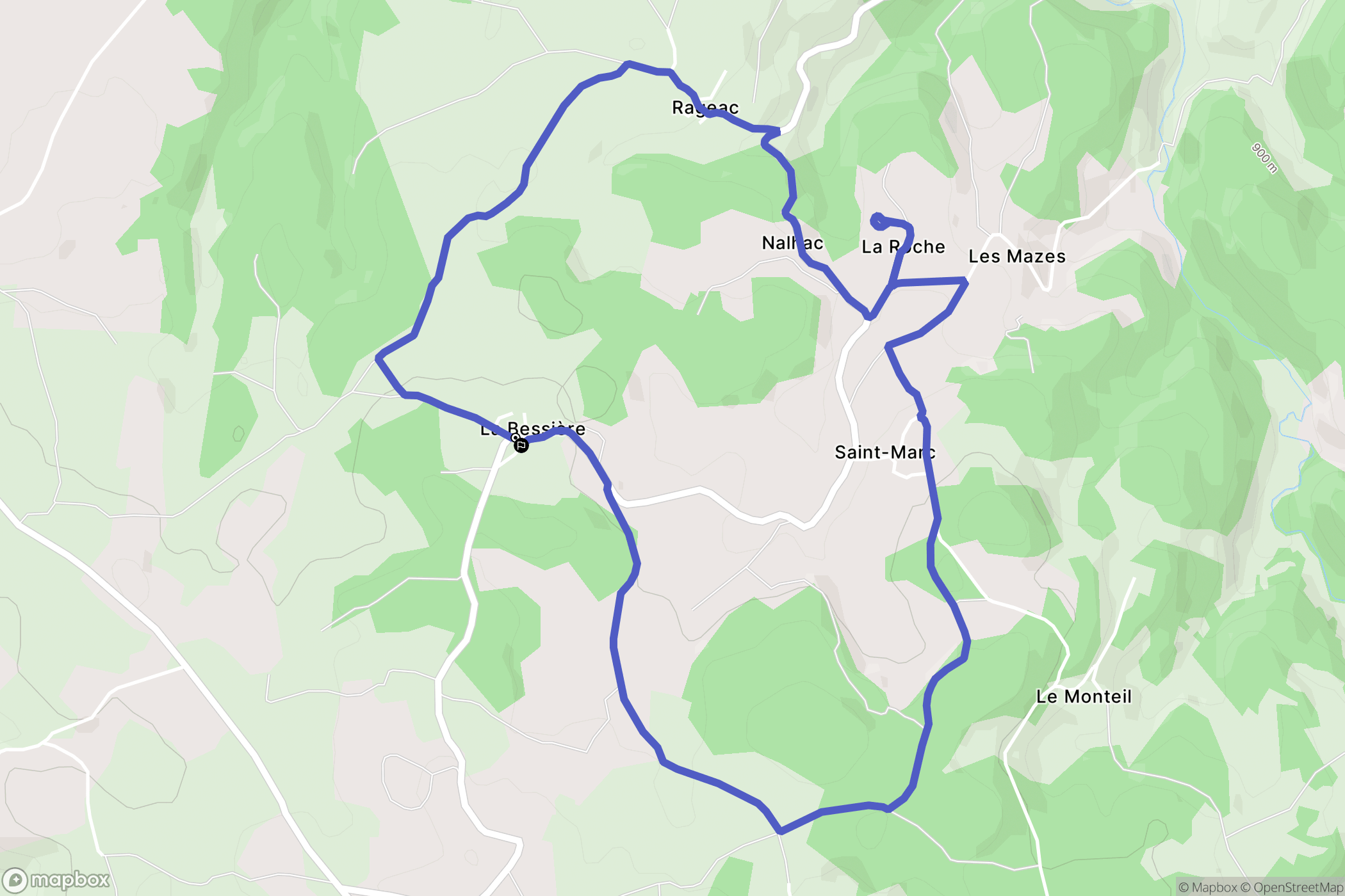 Val d'Arcomie : carte du parcours de randonnée - France
