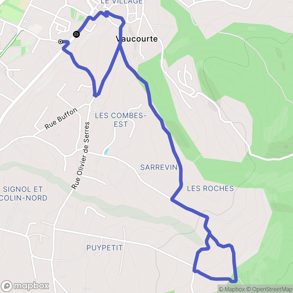Loriol-sur-Drôme : carte du parcours de randonnée - France