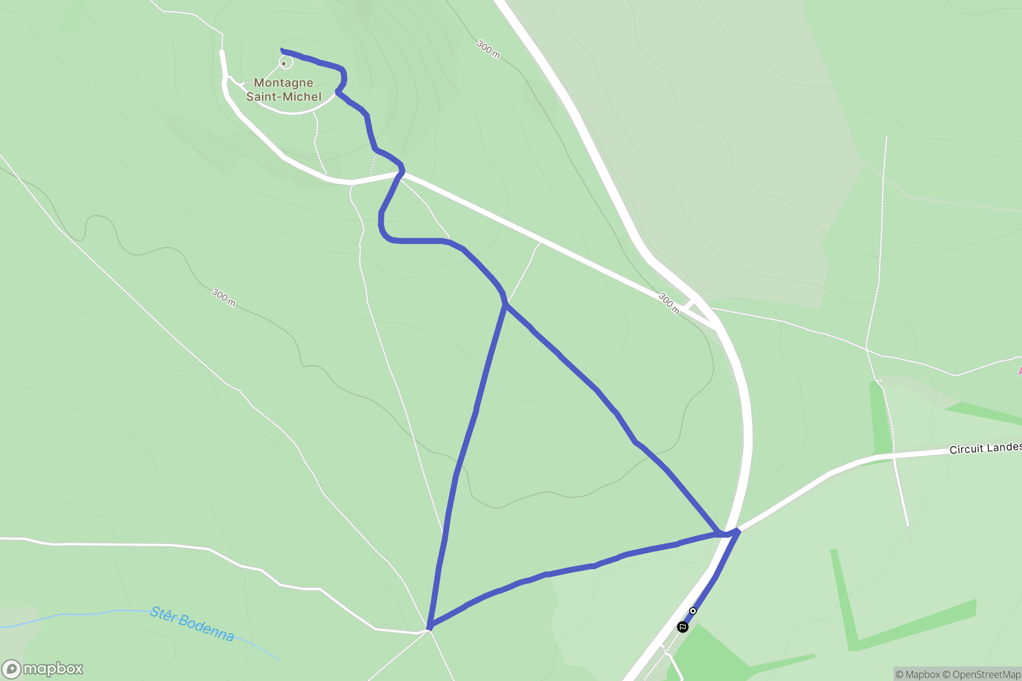 Brasparts : carte du parcours de randonnée - France