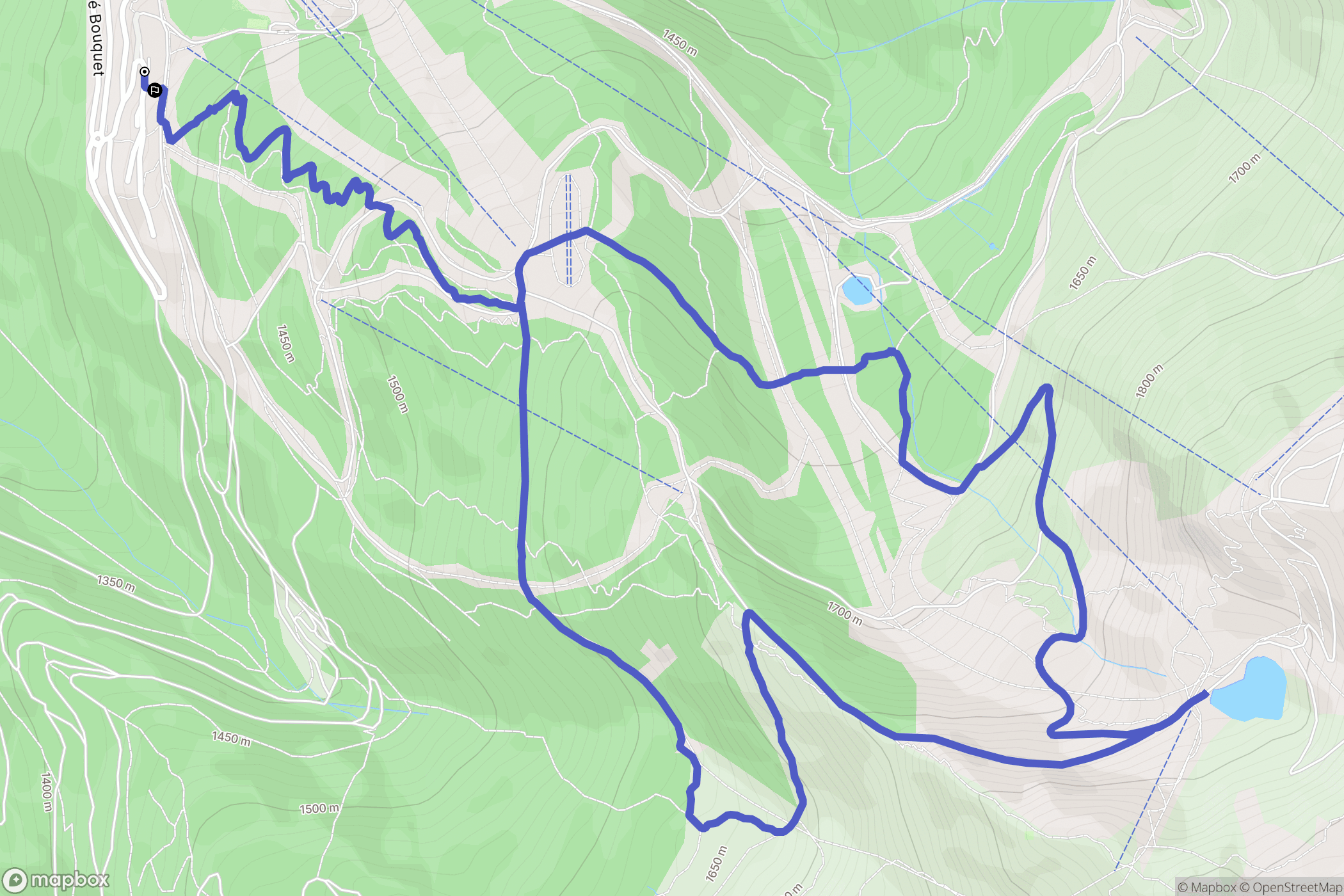 Les Adrets : carte du parcours de randonnée - France
