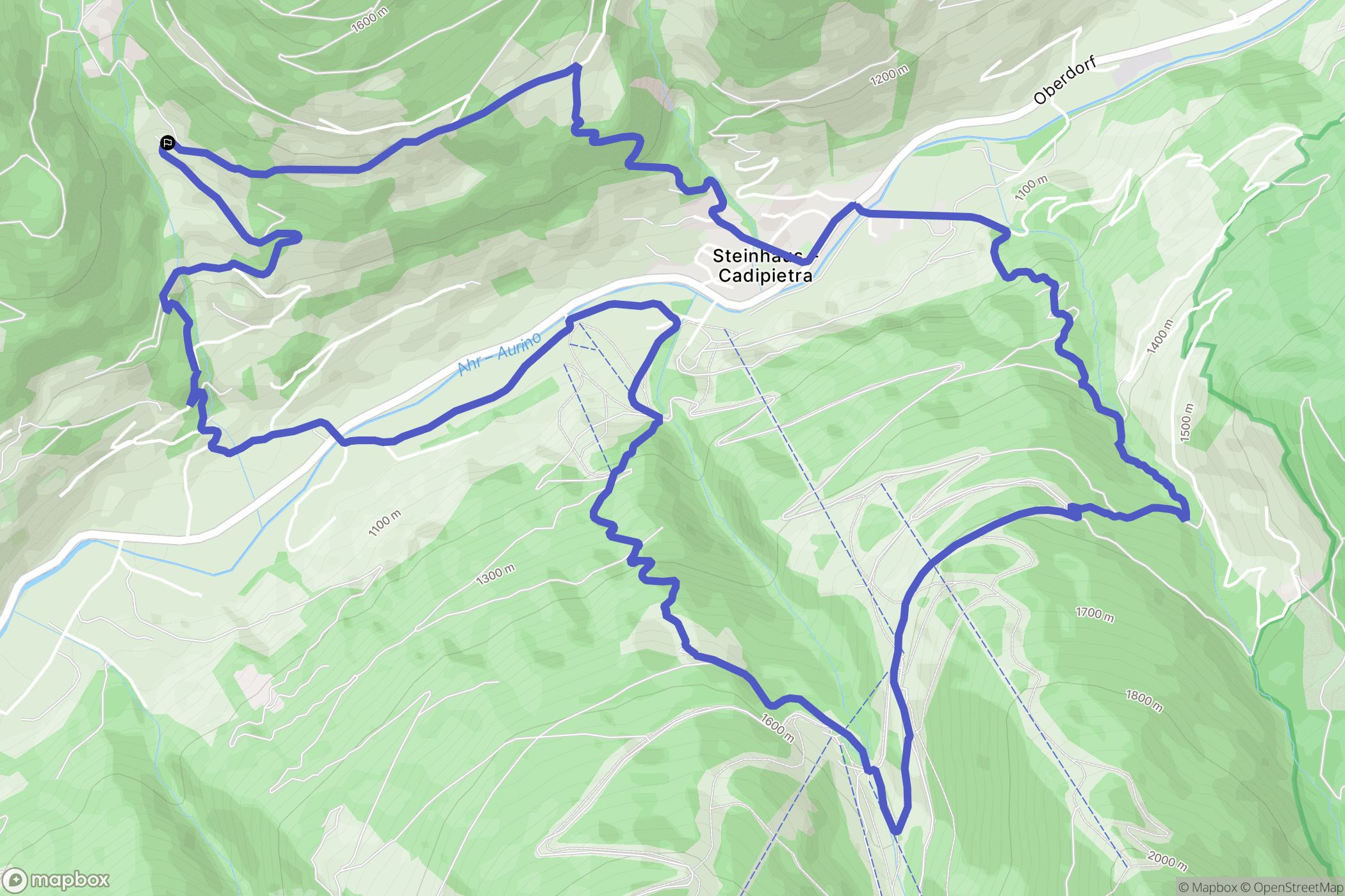 : carte du parcours de randonnée - Italy