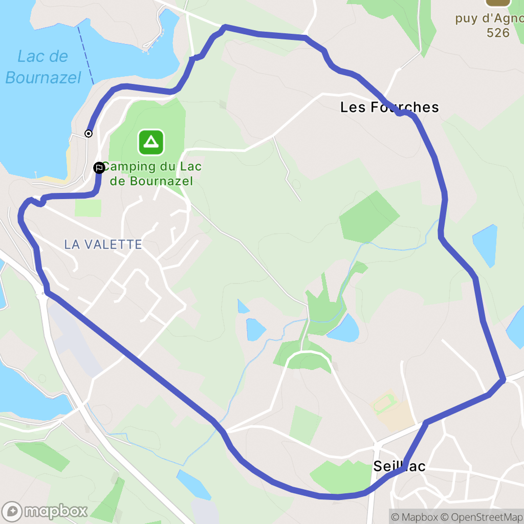 Seilhac : carte du parcours de randonnée - France