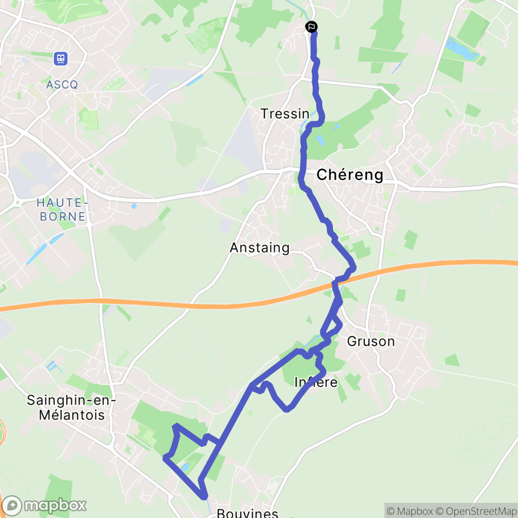 Tressin : carte du parcours de randonnée - France