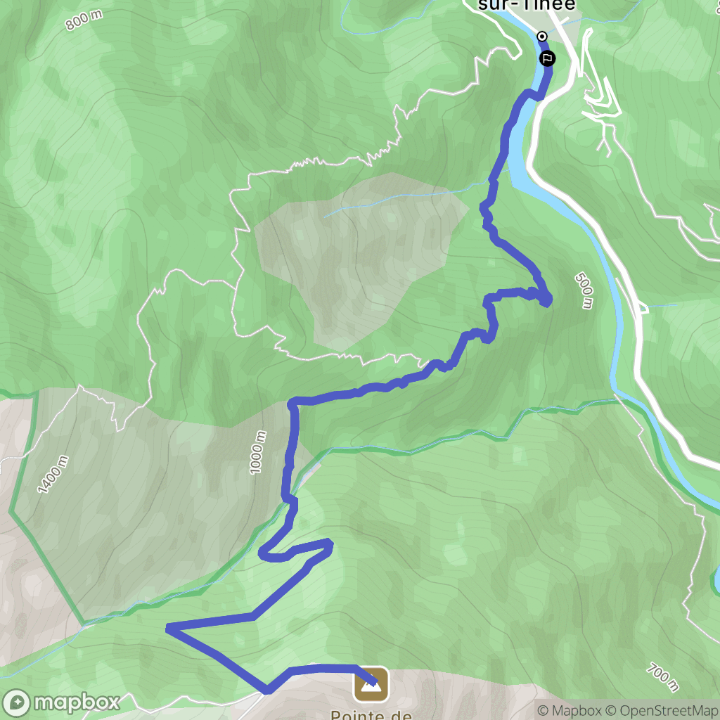 Saint-Sauveur-sur-Tinée : carte du parcours de randonnée - France