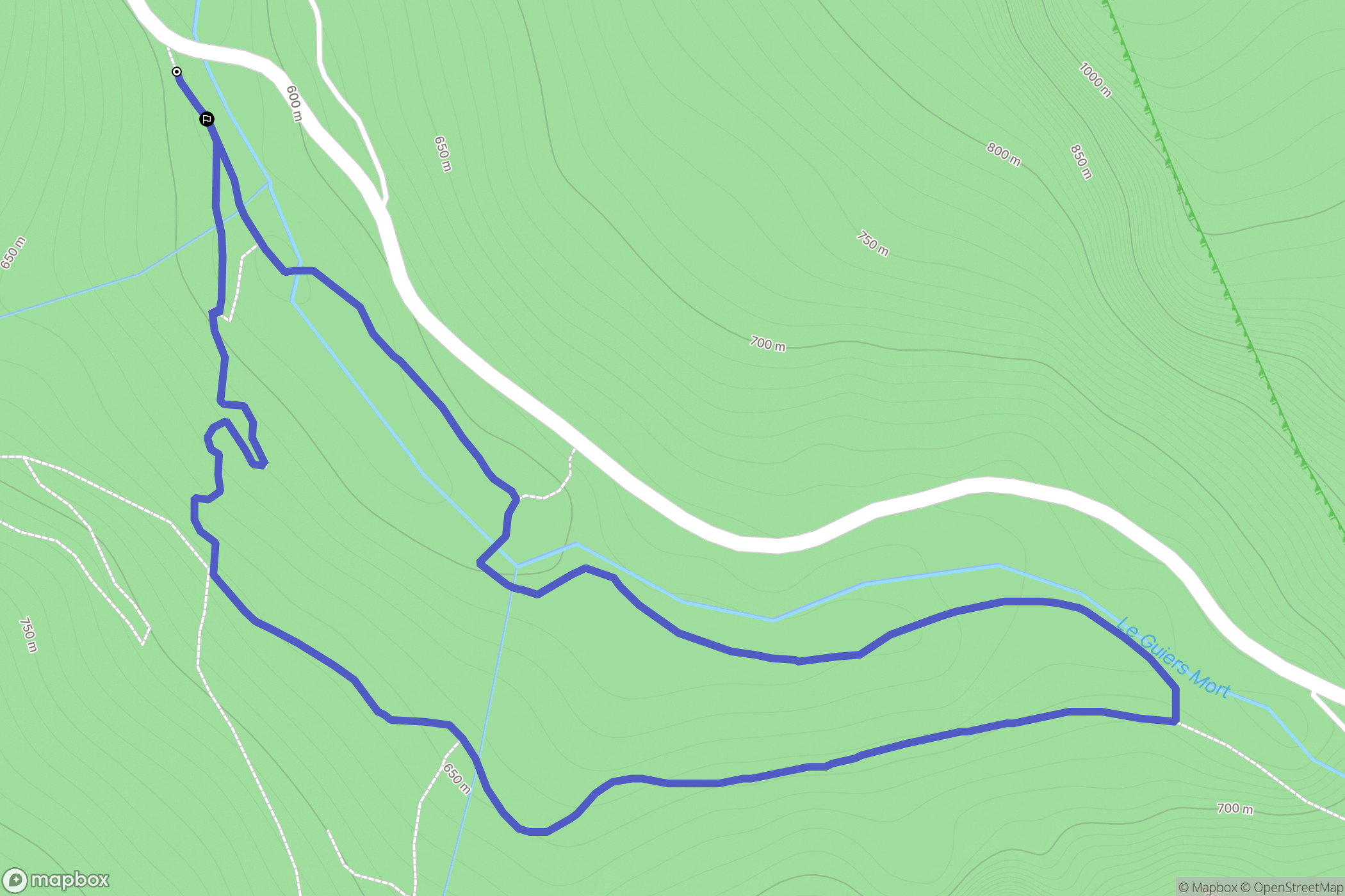 Saint-Laurent-du-Pont : carte du parcours de randonnée - France