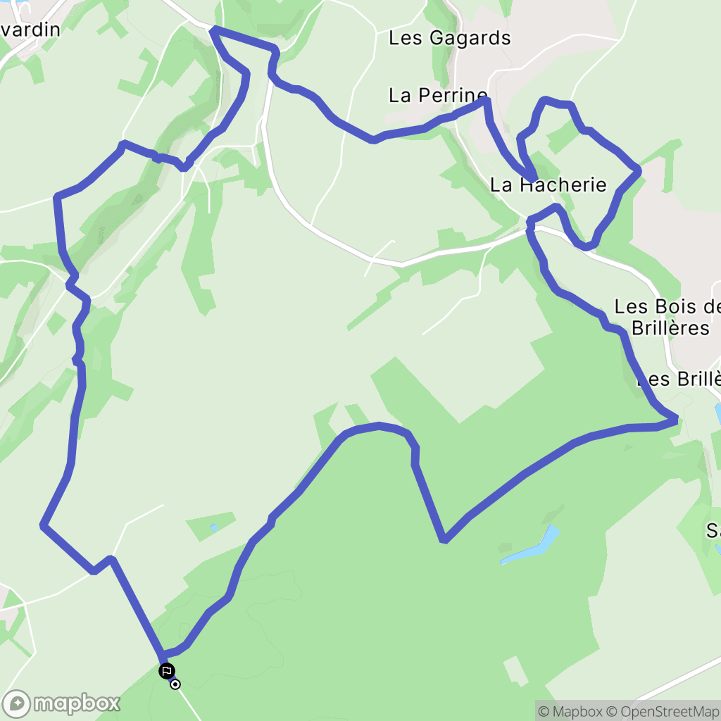 Prunay-Cassereau : carte du parcours de randonnée - France