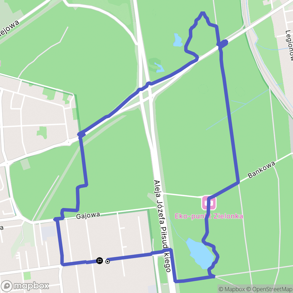 Ząbki: mapa trasy - Poland